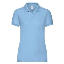 Koszulka Polo Damska. Niebieskie koszulki polo FRUIT OF THE LOOM, l, bez wzorów, bez kołnierzyka, bez ramiączek. Za 78.99 zł.