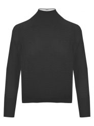 Malo Optimum Sweter w kolorze czarnym rozmiar: M. Czarne swetry Malo Optimum, m, bez wzorów, z kaszmiru, bez ramiączek. Za 391.59 zł.