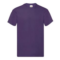 Oryginalna Bawełniana Koszulka Unisex Dla Dorosłych. Fioletowe bluzki FRUIT OF THE LOOM, m, bez wzorów, z bawełny, sportowe, bez kołnierzyka, bez ramiączek. Za 33.99 zł.