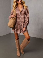 LA Angels Sukienka w kolorze beżowo-brązowym rozmiar: XL. Brązowe sukienki LA Angels, na co dzień, xl, bez wzorów, bez kołnierzyka, bez ramiączek, mini, proste. Za 165.99 zł.