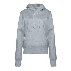 Bluza damska Nike Sportswear Phoenix Fleece. Szare bluzy Nike, bez wzorów, bez kaptura. Za 280.99 zł.