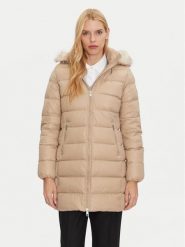 Tommy Hilfiger Płaszcz zimowy WW0WW43122 Beżowy Regular Fit. Brązowe płaszcze TOMMY HILFIGER, na zimę, m, bez wzorów, z syntetyku, bez kaptura. Za 1,119.00 zł.