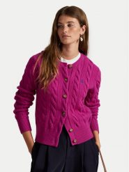 Polo Ralph Lauren Kardigan 211972104006 Różowy Slim Fit. Czerwone kardigany Polo Ralph Lauren, m, bez wzorów, z wełny. Za 1,199.00 zł.