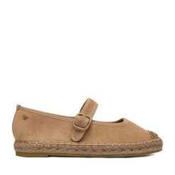 Espadryle Roxy. Brązowe espadryle Roxy, bez wzorów, bez obcasa, bez zapięcia. Za 129.99 zł.