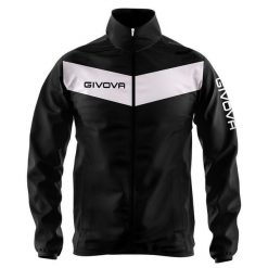 Kurtka piłkarska dla dorosłych Givova Rain Scudo czarno-biała. Białe kurtki sportowe Givova, l, bez wzorów, z syntetyku, bez kaptura, do piłki nożnej. Za 84.00 zł.