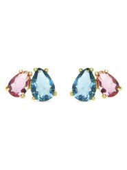 Luxenter Kolczyki-wkrętki z cyrkoniami rozmiar: onesize. Niebieskie kolczyki Luxenter, z cyrkonią, srebrne. Za 138.87 zł.