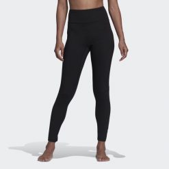 Legginsy z wysokim stanem damskie adidas YOGA ESSENTIALS. Czarne legginsy Adidas, xs, bez wzorów, z materiału, z podwyższonym stanem. Za 229.00 zł.