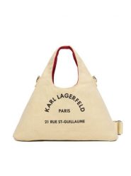 KARL LAGERFELD Torebka B1W50016 Beżowy. Brązowe torebki klasyczne KARL LAGERFELD, bez wzorów, z materiału, bez dodatków. Za 339.99 zł.