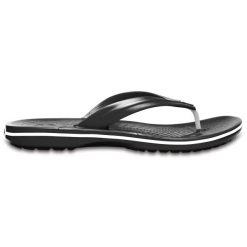 Japonki Crocs Crocband Flip. Czarne klapki Crocs, bez wzorów, bez obcasa. Za 119.99 zł.