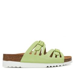 Klapki Scholl. Czerwone klapki Scholl, bez wzorów, bez obcasa. Za 354.99 zł.