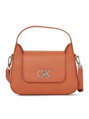 Calvin Klein Torebka Re-Lock Crossbody W/Flap Sm K60K610770 Brązowy. Brązowe torebki klasyczne Calvin Klein, bez wzorów, ze skóry, bez dodatków. Za 289.99 zł.
