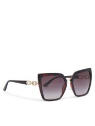 Guess Okulary przeciwsłoneczne GU00160 Brązowy. Brązowe okulary przeciwsłoneczne Guess, z aplikacjami, z tworzywa sztucznego. Za 379.99 zł.