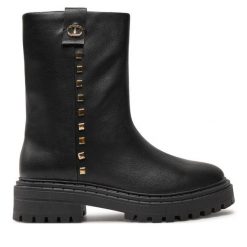 Botki TWINSET. Czarne botki Twinset, bez wzorów, bez obcasa, na płaskiej podeszwie, bez zapięcia. Za 1,049.00 zł.