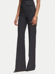 Elisabetta Franchi Spodnie materiałowe PA-196-66E2-V360 Czarny Palazzo Fit. Czarne spodnie materiałowe Elisabetta Franchi, bez wzorów, z materiału. Za 1,539.00 zł.