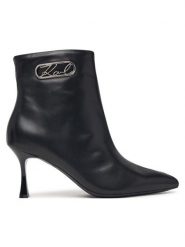 KARL LAGERFELD Botki Sienna KL32745 Czarny. Czarne botki KARL LAGERFELD, bez wzorów, ze skóry, bez obcasa, na szpilce, bez zapięcia. Za 1,009.00 zł.