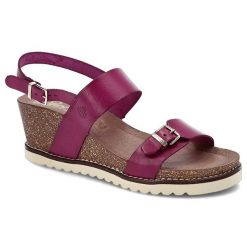 Fioletowe Sandały Yokono Wygodne Skórzane Buty. Fioletowe sandały Yokono, bez wzorów, ze skóry, sportowe, bez obcasa, na koturnie, bez zapięcia. Za 219.00 zł.