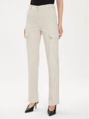 Morgan Spodnie materiałowe 241-PAZZA.F Beżowy Slim Fit. Brązowe spodnie materiałowe Morgan, bez wzorów, z bawełny. Za 169.99 zł.