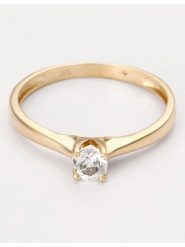 DIAMOND & CO Złoty pierścionek "Fleur de Soleil" z cyrkonią rozmiar: 54. Żółte pierścionki Diamond & Co, z cyrkonią, złote. Za 783.95 zł.