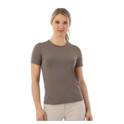 Damska koszulka do jazdy konnej BR Equitation Eluna. Brązowe bluzki BR, bez wzorów, eleganckie, bez kołnierzyka, bez ramiączek. Za 219.50 zł.