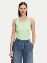 Marc O'Polo Denim Top 500 0005 982 Zielony Slim Fit. Zielone topy Marc O'Polo DENIM, l, bez wzorów, z bawełny, bez kołnierzyka, bez ramiączek. Za 79.99 zł.
