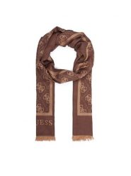 Guess Szal AW5529 VIS03 Brązowy. Brązowe szaliki Guess, z aplikacjami, z wiskozy. Za 234.99 zł.