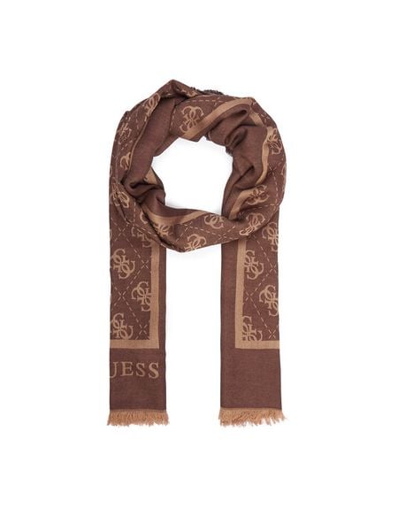 Guess Szal AW5529 VIS03 Brązowy. Brązowe rękawiczki Guess, z aplikacjami, z wiskozy. Za 234.99 zł.