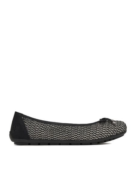 Rieker Baleriny CEO-43850-00 Czarny. Czarne baleriny Rieker, bez wzorów, z materiału, bez obcasa. Za 289.99 zł.