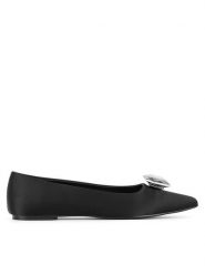 DeeZee Baleriny R24SS04000 Czarny. Czarne baleriny DeeZee, bez wzorów, z materiału, bez obcasa. Za 79.99 zł.