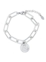 MOODE Bransoletka "Lindsey" z zawieszką rozmiar: onesize. Szare bransoletki MOODE, ze stali. Za 39.99 zł.