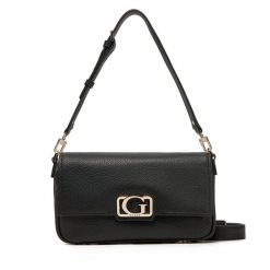 Torebka Guess. Czarne listonoszki Guess, z aplikacjami, bez dodatków. Za 269.99 zł.