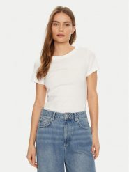 Calvin Klein Jeans T-Shirt Institutional Graphic J20J224990 Biały Slim Fit. Białe t-shirty Calvin Klein Jeans, l, bez wzorów, z bawełny, bez kołnierzyka, bez ramiączek. Za 109.99 zł.