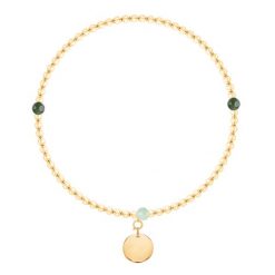 Naszyjnik Planets 51 cm z kamieniami i medalikiem pozłacanym. Żółte naszyjniki Lilou, z agatem, pozłacane. Za 328.00 zł.