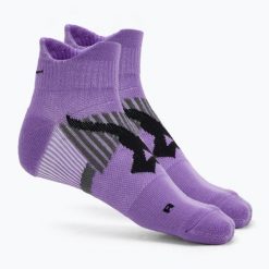 Skarpety Mizuno DryLite Race Mid. Fioletowe skarpety Mizuno, bez wzorów. Za 29.99 zł.