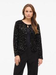 Vila Kardigan "Faith" w kolorze czarnym rozmiar: XS. Czarne kardigany Vila, xs, bez wzorów. Za 78.28 zł.