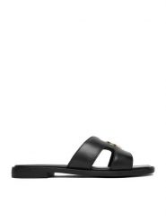 Beverly Hills Polo Club Klapki EO-WI16-ALYSHA-02 Czarny. Czarne klapki Beverly Hills Polo Club, bez wzorów, ze skóry, bez obcasa. Za 279.99 zł.