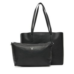 Torebka Valentino. Czarne shopper Valentino, bez wzorów, bez dodatków. Za 349.99 zł.