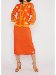 Blutsgeschwister Kardigan "Mingle Mangleartistic" w kolorze pomarańczowym rozmiar: XL. Pomarańczowe kardigany Blutsgeschwister, xl, bez wzorów, z bawełny. Za 161.34 zł.