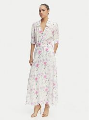 Luisa Spagnoli Sukienka koszulowa Pietanza 543224 Kremowy Regular Fit. Białe sukienki LUISA SPAGNOLI, m, bez wzorów, z jedwabiu, bez kołnierzyka, bez ramiączek, koszulowe. Za 3,429.00 zł.