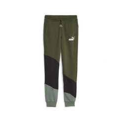 Puma Spodnie Power Cat Fl 67523731. Zielone spodnie dresowe Puma, bez wzorów, z dresówki. Za 152.99 zł.