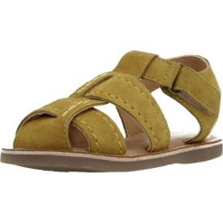 Sandały GIOSEPPO CABIXI Żółty. Żółte sandały Gioseppo, bez wzorów, ze skóry, bez obcasa, bez zapięcia. Za 111.99 zł.