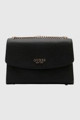 GUESS Czarna kopertówka damska Calista. Czarne kopertówki Guess, z aplikacjami, ze skóry ekologicznej, duże, bez dodatków. W wyprzedaży za 457.49 zł.