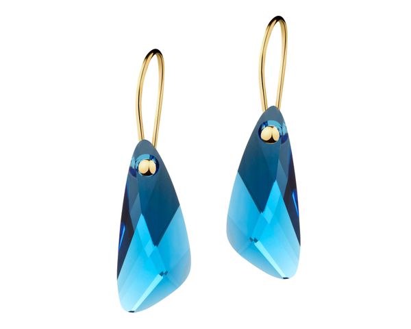 Złote kolczyki z kryształami syntetycznymi. Żółte kolczyki Apart, złote. Za 379.00 zł.