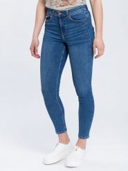 Cross Jeans Dżinsy - Skinny fit - w kolorze niebieskim rozmiar: W30/L30. Niebieskie jeansy Cross Jeans, l, z aplikacjami, z podwyższonym stanem. Za 110.04 zł.