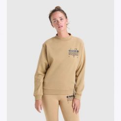 Bluza damska DIADORA L. SWEATSHIRT CREW MANIFESTO. Brązowe bluzy Diadora, l, bez wzorów, z bawełny, bez kaptura. Za 109.99 zł.
