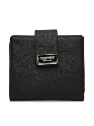 Nine West Portfel CEO-NW-W1-008-SS26 Czarny. Czarne portfele Nine West, bez wzorów, z materiału. Za 69.99 zł.