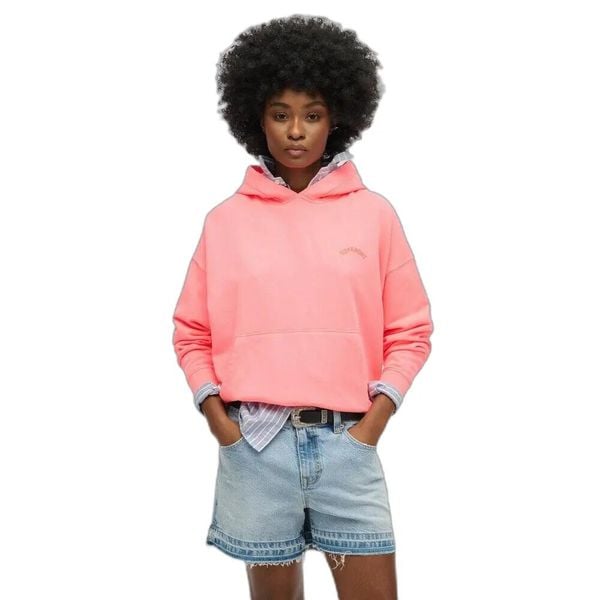 Bluza damska z kapturem Superdry Essential. Zielone bluzy Superdry, m, bez wzorów, prążkowane, z kapturem. Za 277.80 zł.