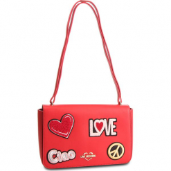 Torebka LOVE MOSCHINO - JC4083PP17LJ0500 Rosso. Czerwone listonoszki Love Moschino, bez wzorów, ze skóry ekologicznej, bez dodatków. W wyprzedaży za 509.00 zł.