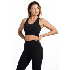 Stanik fitness cardio Rough Radical Chic Sports Bra. Czarne bielizna sportowa ROUGH RADICAL, l, bez wzorów. Za 99.99 zł.