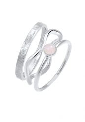 Elli PREMIUM Damski zestaw pasjans z kwarcem różowym ze srebra próby 925 Sterling Silver Pierścionki 1 ct. Czerwone pierścionki Elli PREMIUM, z kwarcem, srebrne. Za 233.99 zł.