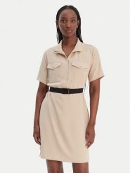 Liu Jo Sport Sukienka codzienna TA6020 TS923 Beżowy Regular Fit. Brązowe sukienki Liu Jo Sport, na co dzień, l, bez wzorów, z syntetyku, sportowe, bez kołnierzyka, bez ramiączek, proste. Za 689.99 zł.